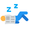sans-abri endormi icon