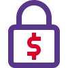 Secure online payment ssl protection, money security icon