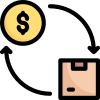 Box exchange money icon