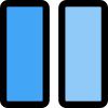 Large vertical grids box frame columns layout icon