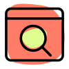 Magnifying glass as a concept of the web browser icon