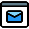 Email messenger on a landing page builder icon