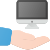 Hand Holding Monitor icon