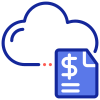 Cloud invoice icon