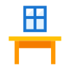 Desk under a Window icon