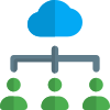 Cloud space membership shared between multiple users icon