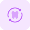 New tooth implant into the patient gum isolated on a white background icon