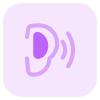 Optimum level sound for a hearing aid icon