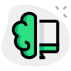Desktop with brain logotype isolated on a white background icon