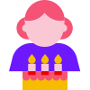 生日女孩与蛋糕 icon