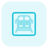Train logotype for station to board passenger from site icon