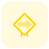 Right arrow for navigation and direction layout icon