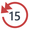 Torna 15 secondi indietro icon