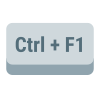 tecla Ctrl más F1 icon