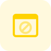 Block or banned sign in a website maker tool icon