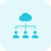 Cloud space membership shared between multiple users icon