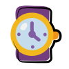 Relojes Vista de frente Filled icon