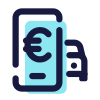 Taxi Mobile Payment Euro icon