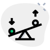 Mass of objects with forces applied on both sides icon