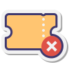 Supprimer ticket icon