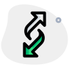 Data transfer syncing with arrows in loop icon