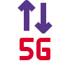 Next generation high speed fifth generation connectivity icon