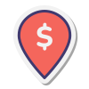 Dollar Place Marker icon