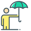 Person Holding Umbrella icon