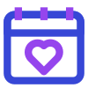 Calendar heart icon