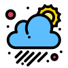 外部曇りの日のユーザーインターフェイス-フラットアートアイコン-線形カラー-フラットアートアイコン icon