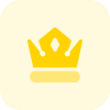 Royal king crown with gem isolated on white background icon