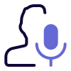 Audio played by single user on a chat messenger icon