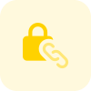 Link protected with a safety guard for private access icon