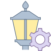 configurações de poste de luz icon