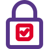 High security authentication locked election results padlock icon