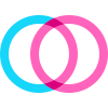 Mengendiagramm Schnittmenge & Differenzmenge rechts icon