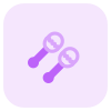 Maracas Music instrument for rattling sound layout icon