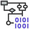 Flow Chart Binary icon