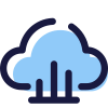 Gráfico de Barras do Cloud icon