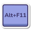 клавиша Alt-плюс-F11 icon