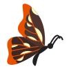 vista laterale della farfalla icon