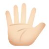 Hand With Fingers Splayed Light Skin Tone icon