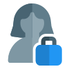 Locking the profile of a single user isolated on a white background icon