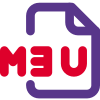 M3U is a computer file format for a multimedia playlist icon