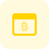Web based bitcoin digital cryptocurrency network server icon