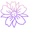 fleur-de-coquelic-externe-icongeek26-contour-gradient-icongeek26 icon
