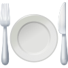 emoji-tenedor-y-cuchillo-con-plato icon