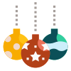 外部ボール クリスマス フラット アイコン パック ポンサコーン タン icon