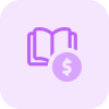 Book on finance and investment isolated on a white background icon