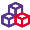 Blockchain digital mining technology layout network logotype icon